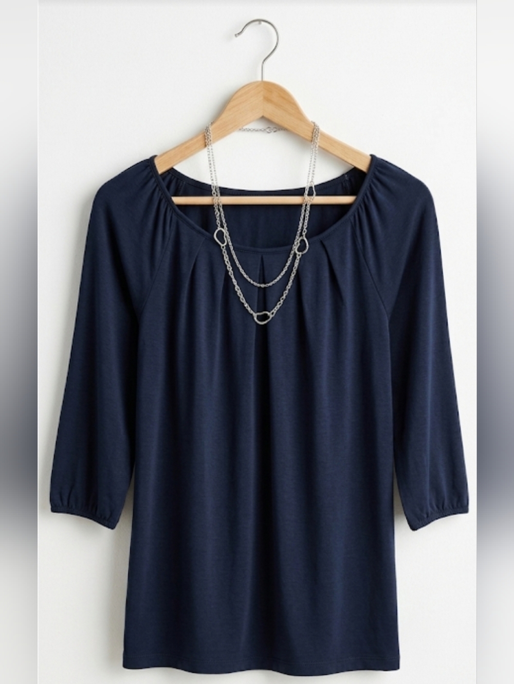 a.n.a. Pleated Front Top Size Large